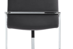 English Elm Zlatan Gray Velvet Side Chair Set of 2 — Plush 4" Foam Cushions, Openwork Back, Chrome Legs, 220lb Capacity B2726P343789