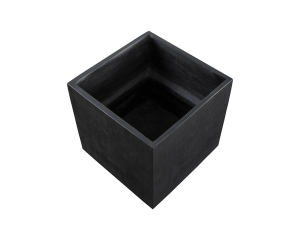 Sunpan TANSY Planter - Contemporary Square Design in Antique Bronze for Elegant Indoor and Outdoor Spaces Black 111135