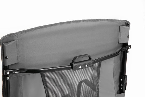 English Elm Camping Director Chair with Side Table, Cup Holder & Mesh Back, Heavy-Duty Folding Seat for Outdoor Events Gray W640P224440