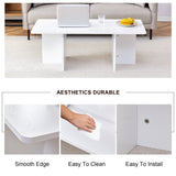 English Elm A Modern and Practical White Coffee Table. The Coffee Table Is Made Of Medium Density Fiberboard Material, Suitable For Living Room, Bedroom, and Study. Ct-2O