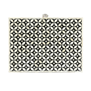 English Elm Christopher Knight Home® - WOODEN Mango Wood 3-Drawer Bone Inlay Nightstand in Black-Dark Walnut — Handcrafted Boho Accent Table 69348.00DWALBLK