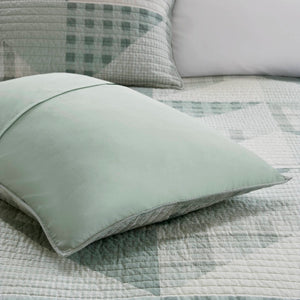 English Elm 3-piece Cotton Coverlet Set Vermicelli Quilted Heirloom Texture Full Queen Bedding B035P482961