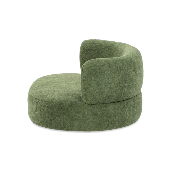 English Elm Jennifer Taylor Home - Shep 36" Curved Dog Sofa Bed Medium Moss Green Fleeced Teddy — Plush Scandinavian Benchmade Lounge, Durable Support B2719P320242