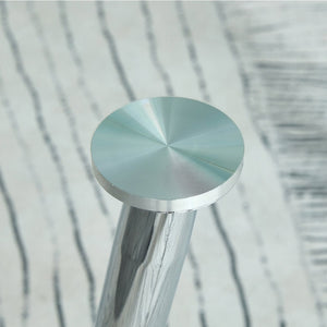 English Elm Table And Chair Set - Modern 38.6" Round Glass Dining Table With 4 Stylish Pu Chairs - Silver Legs W1151S03825-GIGA