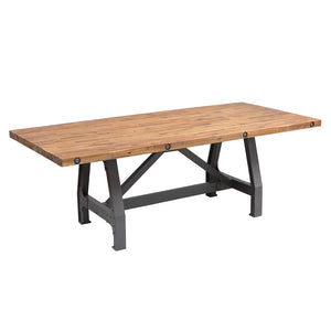 INK+IVY Lancaster Industrial Rectangle Dining Table IIF20-0023 Amber