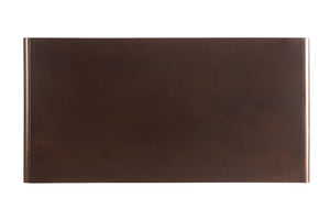 English Elm Christa Espresso & White Sofa Table with 2 Drawers, Tapered Legs, Wood Veneer MDF Solid Wood Finish B2726P270998