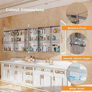 English Elm Lighted Aluminum Medicine Cabinet Smart Mirror with Anti-fog Led and Built-in Usb Outlet W5609P461522