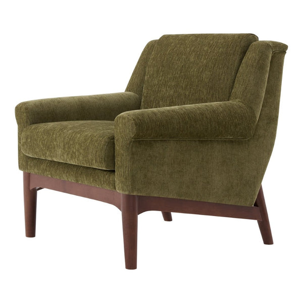 English Elm Modern Boucle Accent Chair Sculpted Flared Arms Birch Legs Mid-century Living Room N723P426251G