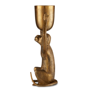 Abu Gold Planter - Vintage-Inspired Cast Aluminum Design with Antique Gold Finish for Bohemian Style