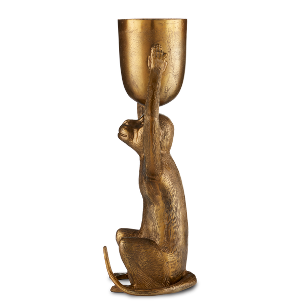 Abu Gold Planter - Vintage-Inspired Cast Aluminum Design with Antique Gold Finish for Bohemian Style