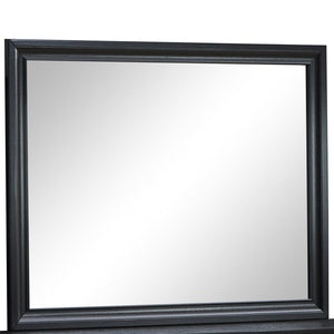 English Elm Madrid Contemporary Decorative Wall Mirror with Unique Shaped Frame, Laminate Wood Grain Finish, 37x46 inchesMadrid Contemporary Decorative Wall Mirror with Unique Shaped Frame, Laminate Wood Grain Finish, 37x46 inches Black 3 L x 49 W x 39 H B078P286061