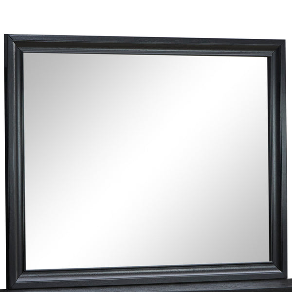 English Elm Madrid Contemporary Decorative Wall Mirror with Unique Shaped Frame, Laminate Wood Grain Finish, 37x46 inchesMadrid Contemporary Decorative Wall Mirror with Unique Shaped Frame, Laminate Wood Grain Finish, 37x46 inches Black 3 L x 49 W x 39 H B078P286061