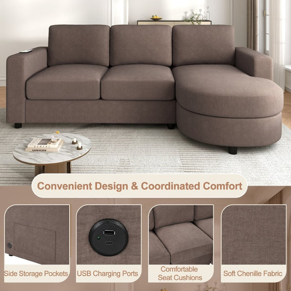 English Elm Swivel Barrel Accent Chair Chenille Tufted Round Club Seat for Living Room Lounge N719S002170D
