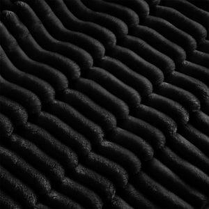 English Elm L-Shaped Slipcovered Sectional Sofa - Modern Black Corduroy Couch With Convertible Ottoman & Pillows W3041S00097