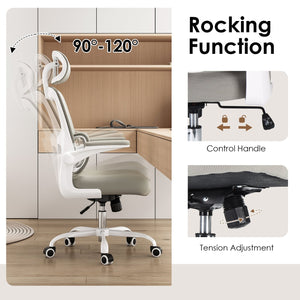 English Elm Ergonomic Office Chair With Adjustable Lumbar Support, Flip-Up Armrests & Stylish Modern Design T3623P380905