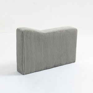 English Elm Modular Single Armrest Backrest Module – Versatile Gray Corduroy For Custom Sectional Sofa Configurations W3098P257001