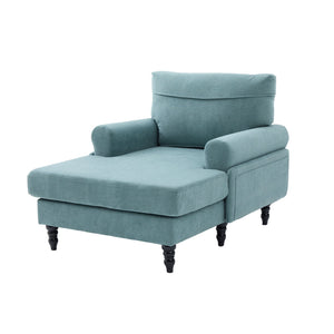 English Elm Modern Chenille Recliner Chaise Lounge Sofa Chair with High-Resilience Foam, Wide Seat, 550lb Capacity Mint Green W395P371334