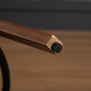 English Elm Set of 2 Rattan Counter Stools with Cane Back and PU Upholstery, 360° Swivel, Walnut Craftsmanship Black W1143P300157