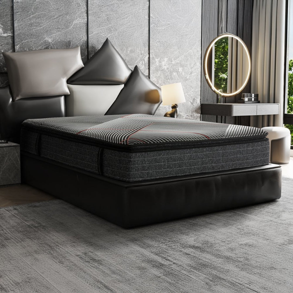 English Elm 13 Inch Queen Pillow Top Hybrid Mattress Gel Foam Zoned Coils Cooling Sleep B011P474205