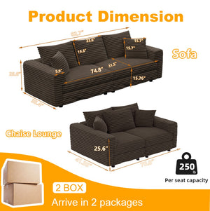 English Elm 82.6"upholstered Velvet Chesterfield Sofa with Button Tufting Nailhead Trim Rolled Arms Camel W1885S00347