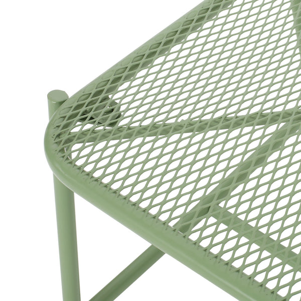 English Elm Christopher Knight Home® - KINCAID Outdoor Mesh Side Table 13"H — Powder-Coated Iron, Weather-Resistant Modern Accent Piece Green 65201.00GRN