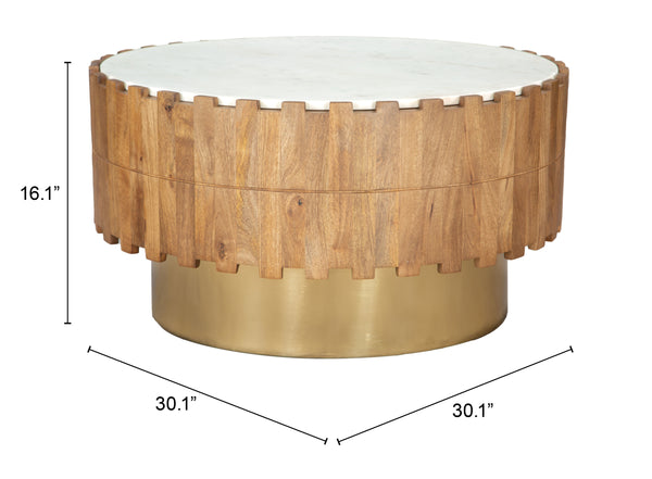 Bombay Coffee Table Natural 109764 Zuo Modern