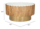 Bombay Coffee Table Natural 109764 Zuo Modern