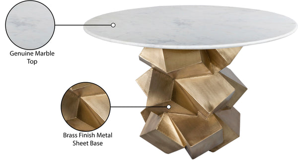 Walker White Dining Table 960-T Meridian Furniture
