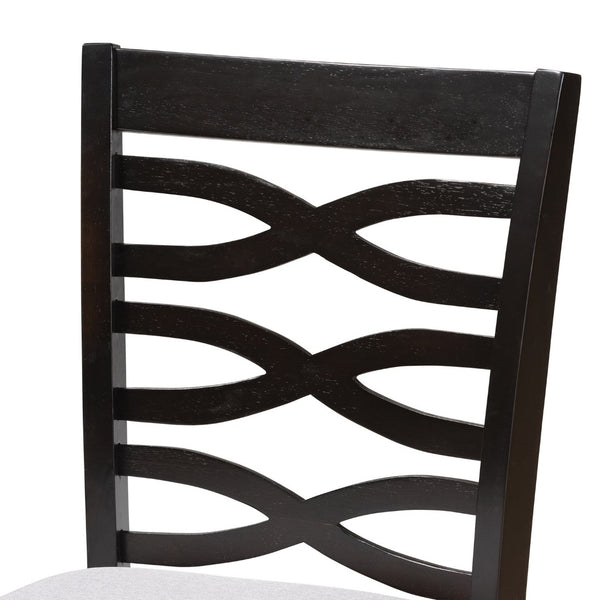 Baxton Studio Baxton Studio Lanier Set of 2 Modern Gray Upholstered Counter Height Pub Chairs for Stylish Dining RH318P-Grey/Dark Brown-PC