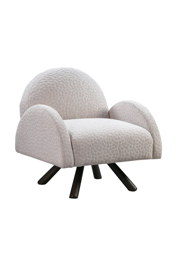 Basset Mirror Myrtle Accent Chair - Modern Funky Design With Stain-resistant Fabric And Deep Comfy Seat For Style White Solid Wood,Foam,100% Polyester Fabric 9601-lr-805