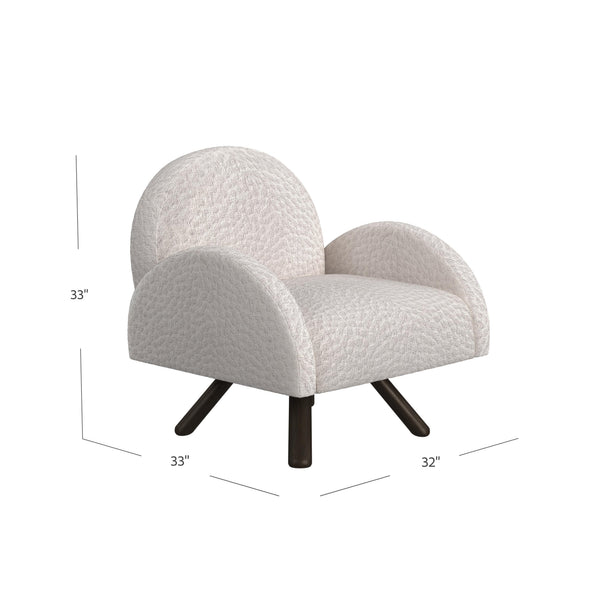 Basset Mirror Myrtle Accent Chair - Modern Funky Design With Stain-resistant Fabric And Deep Comfy Seat For Style White Solid Wood,Foam,100% Polyester Fabric 9601-lr-805