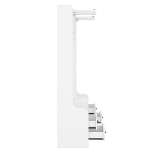 English Elm 4-in-1 Hall Tree with Bench, 7 Hooks, 2 Cabinets & 4 Drawers for Entryway Storage and Seating White W1580S00090