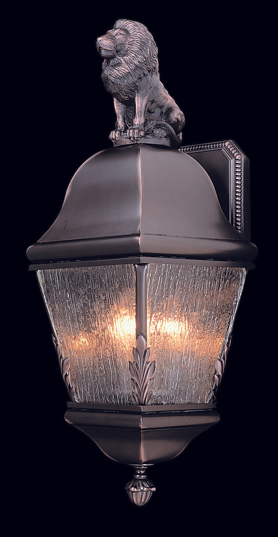 Framburg 3-light Distressed Glass Lantern Wall Mount - Classic Brass Design For Timeless Outdoor Charm Iron Metal 9610 Iron