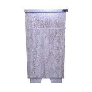 English Elm 65.3" TV Stand with LED Ambience, Sliding Iron Mesh Barn Doors, Y-Accent Rustic Farmhouse Storage Antique Gray W1412P271801