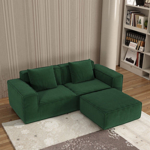 English Elm Modular Modular Sofa - Transformable Oversized Sofa Bed In Soft Corduroy Cloud Velvet Fabric For Versatile Comfort W3147S00028