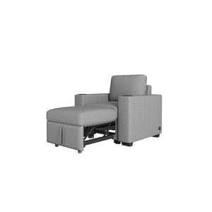 English Elm 101.2" Modular Chenille Sectional Sofa with Tufted Cushions and Deep Seating for Living Room Gray N719S001934E