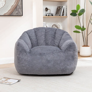 English Elm Bean Bag Sofa Chair with Armrests Memory Foam Filled Oversized Lounge Seat Adults W2200P390381