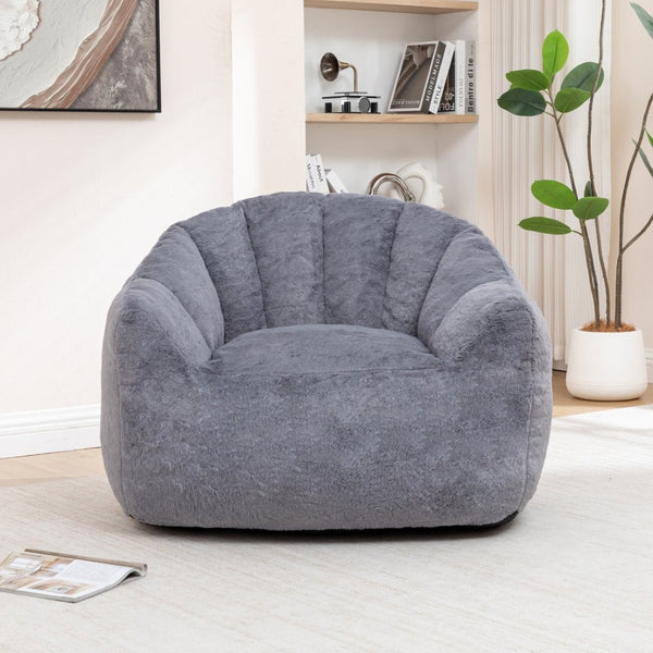 English Elm Bean Bag Sofa Chair with Armrests Memory Foam Filled Oversized Lounge Seat Adults W2200P390381