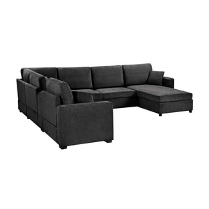 English Elm Swivel Barrel Accent Chair Chenille Tufted Round Club Seat for Living Room Lounge Black N719S002350B