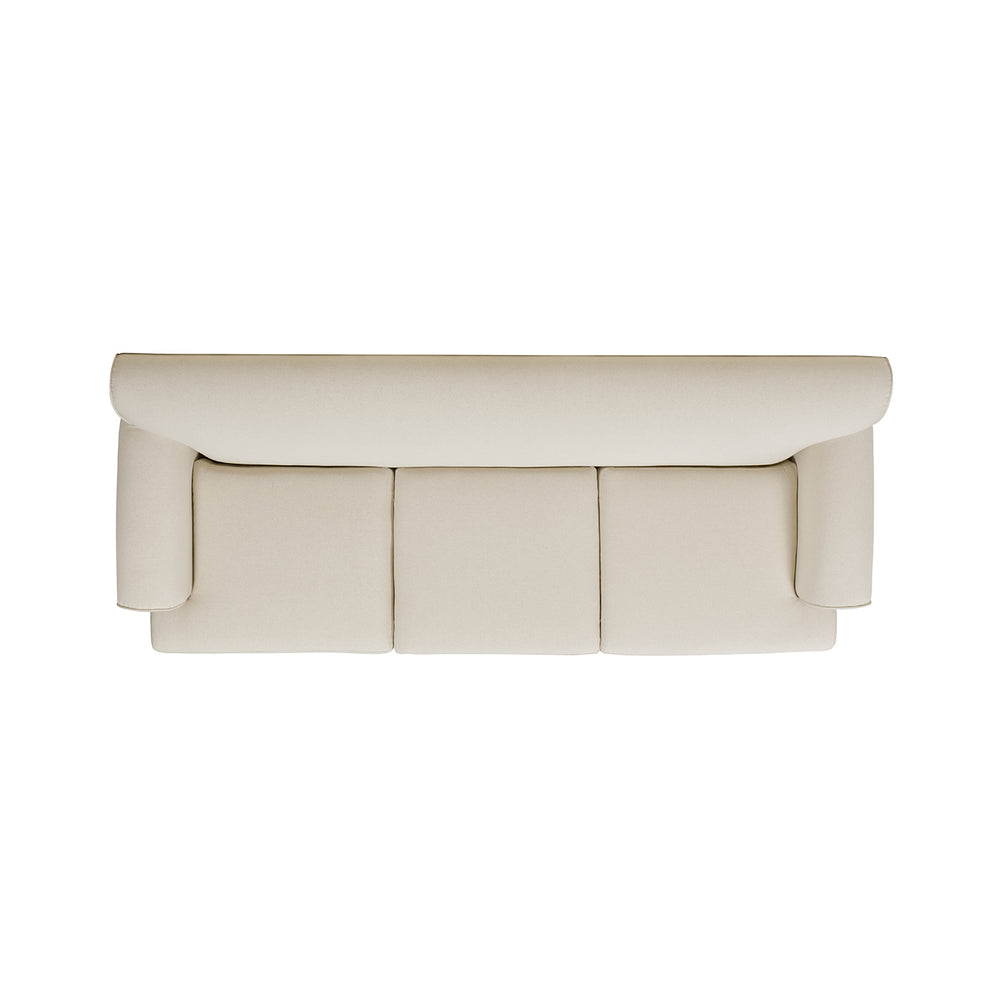 English Elm Jennifer Taylor Home - Alana Lawson Three-Cushion Tightback Sofa In Light Beige Linen - Stylish, Durable, And Comfortable Seating B2719P238313