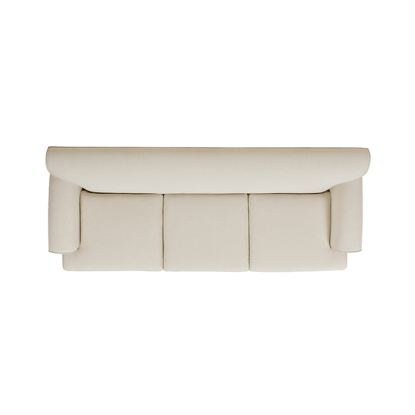 English Elm Jennifer Taylor Home - Alana Lawson Three-Cushion Tightback Sofa In Light Beige Linen - Stylish, Durable, And Comfortable Seating B2719P238313