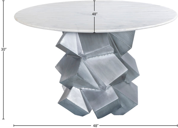 Walker White Dining Table 961-T Meridian Furniture