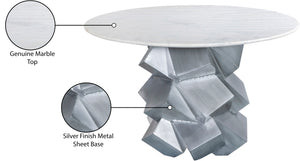 Walker White Dining Table 961-T Meridian Furniture