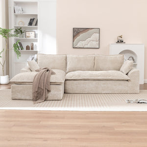 English Elm 103" Cloud Sectional Couch - Reversible L-Shaped Modular Sofa For Stylish Living Room Comfort W1170S00040