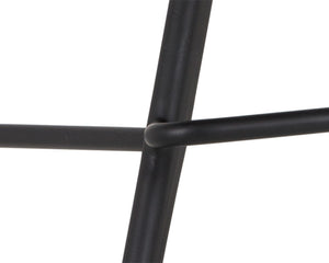 Sunpan Owen Modern Swivel Counter Stool in Town Grey Faux Leather with Black Iron Legs - Urban Elegance