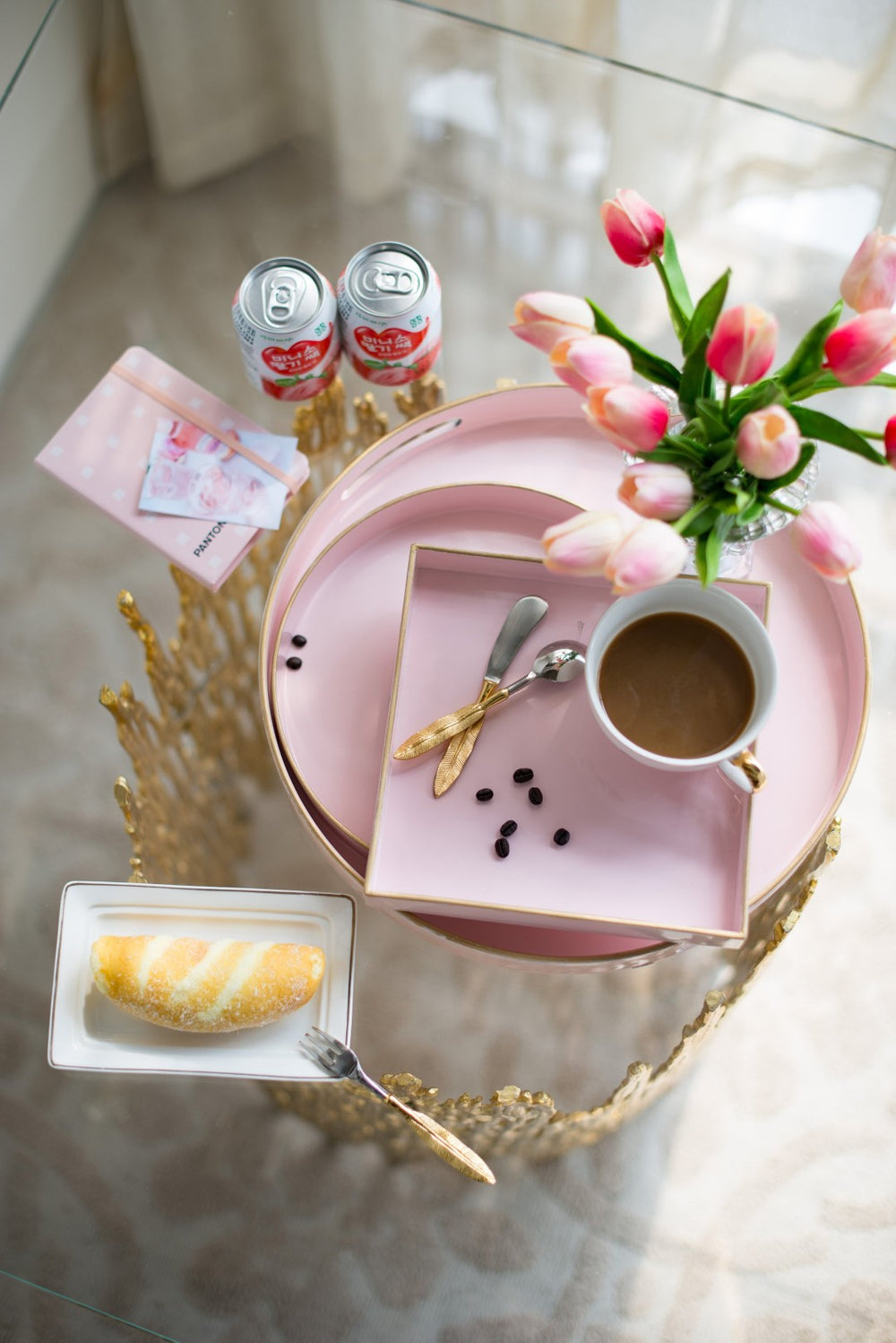 English Elm S/5 Elegant Gold Cutlery Set With Feather Handles – Perfect For Gifting & Everyday Dining Luxury W2078P284547-GIGA