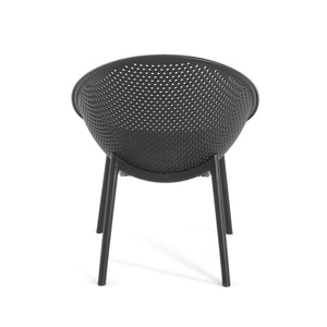 English Elm Christopher Knight Home® - Gable Weather-Resistant Accent Chair Set of 2 — Durable Polypropylene Outdoor Seating, Easy Care Black N775P176715B