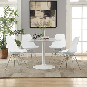English Elm Marli Leatherette Dining Chairs with Chrome Eiffel Legs Modern Pair for Stylish Rooms B062P447718
