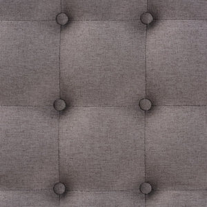 Baxton Studio Baxton Studio Alvere Modern Cocktail Ottoman with Tufted Upholstery and Stylish Walnut Storage Shelf Grey BBT5365-Grey/Walnut-Otto