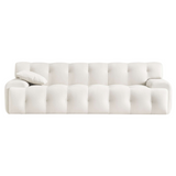 Ashcroft Furniture Brampton Mid Century Cream Velvet Sofa - Elegant 90